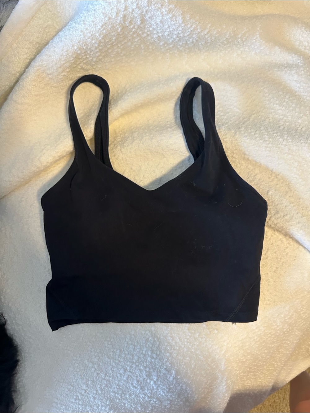 Black Women's Seamless cropped workout top